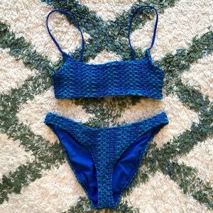 Triangl Blue Crochet Suit (Mica Nayarit)